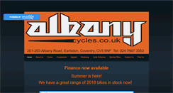 Desktop Screenshot of albanycycles.co.uk