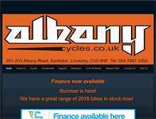 Tablet Screenshot of albanycycles.co.uk